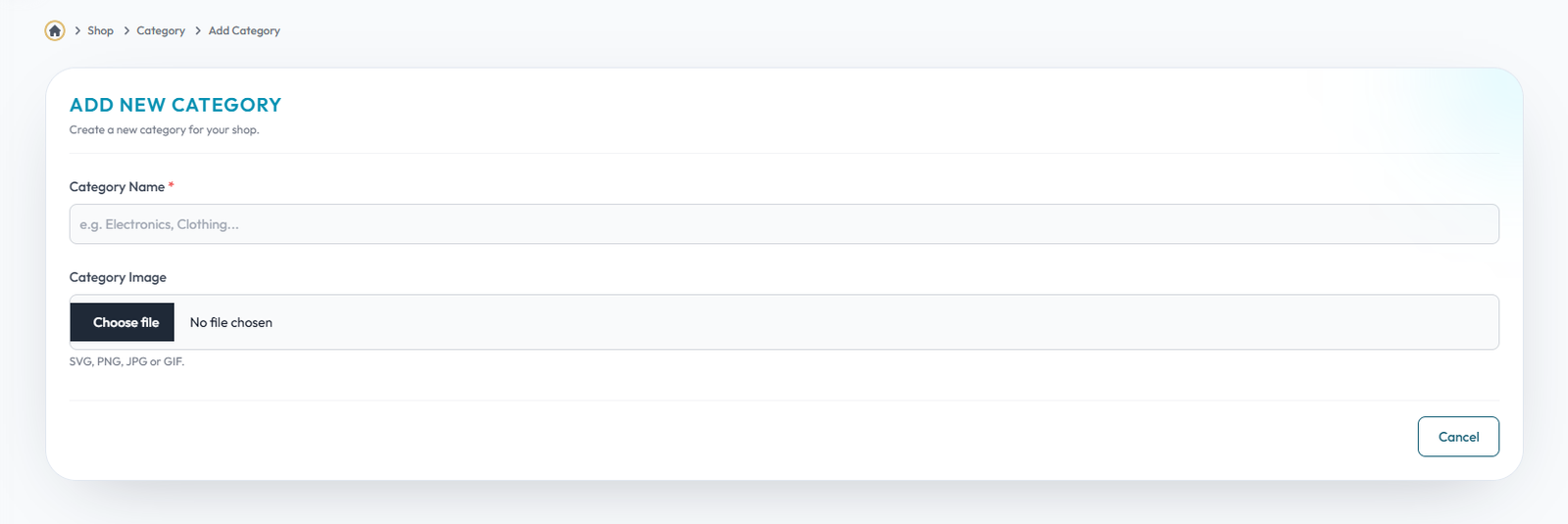 Add Category